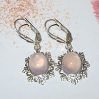 Ohrringe Rosenquarz 925 Silber * VP 59,-