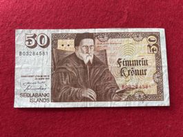 Billet Islande 🇮🇸 1961