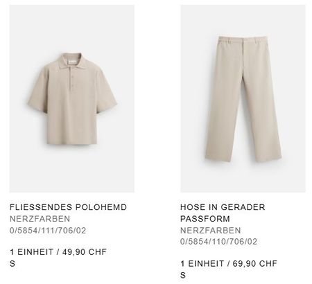 Neues Polohemd und Hose von Zara