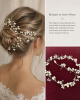Haarschmuck Hochsteckfrisur handgemacht mit Perlen