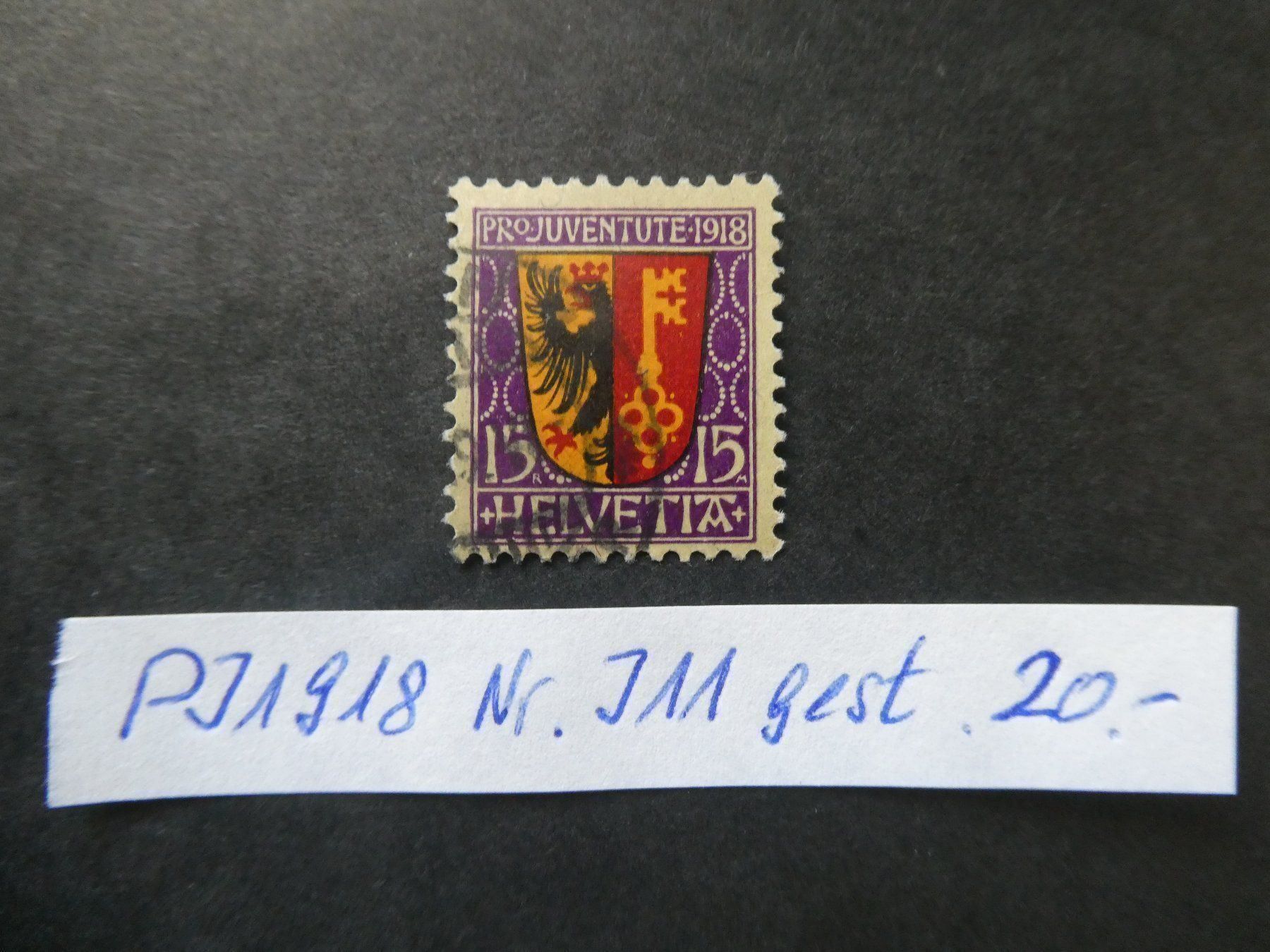 Tutti i francobolli: Pro Juventute 1918 Nr. J11 gest. – Usato da Lausen venduto da Herbamare01