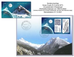 Swiss Crypto ID 2 ohne NFT Brief 31.12.2021 Stempel Evolène