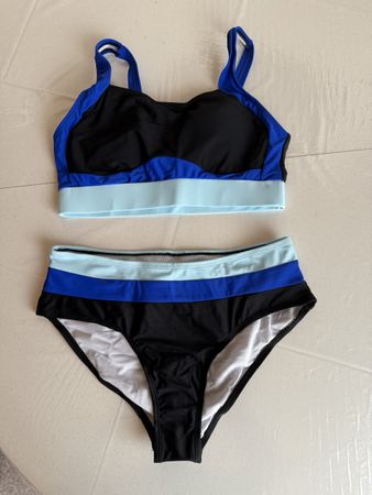 NMaillot de bain femme, taille M, été, noir, bleu, NEUF