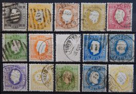 Portugal ex. Kat. 34-49 gest. 1870/79 Kat. 630 Euro