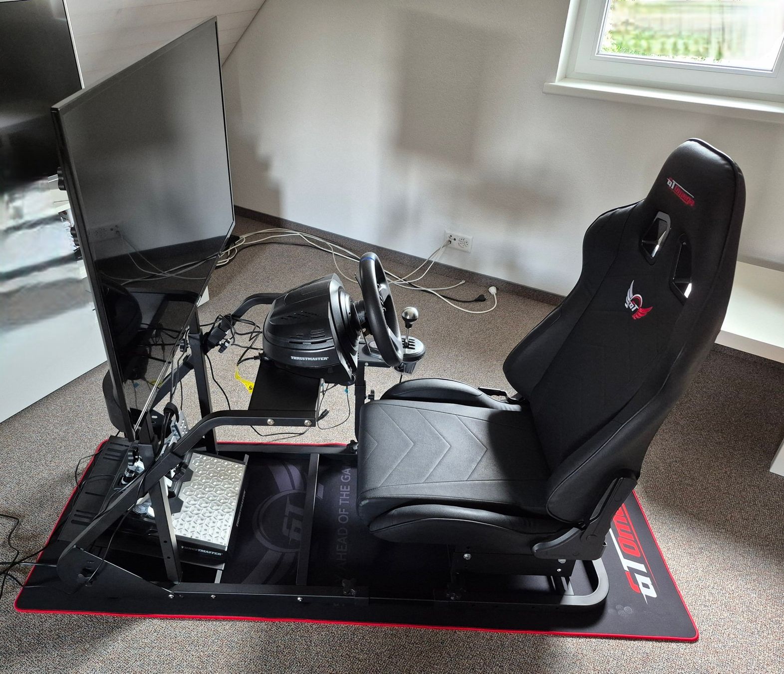 Simracing setup Gaming komplett Thrustmaster + GT Omega (Gebraucht) in ...