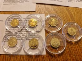 pioniere der schweiz gold 585  7stück