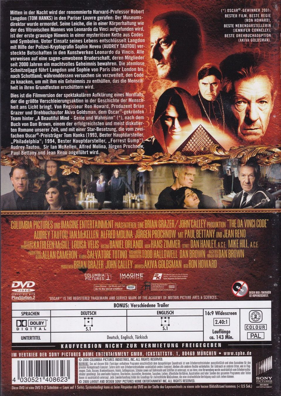 Tutti i DVDs: DVD ab Fr. 1.--, The Da Vinci Code Sakrileg – Usato da Lausen venduto da Mondeo10628 1