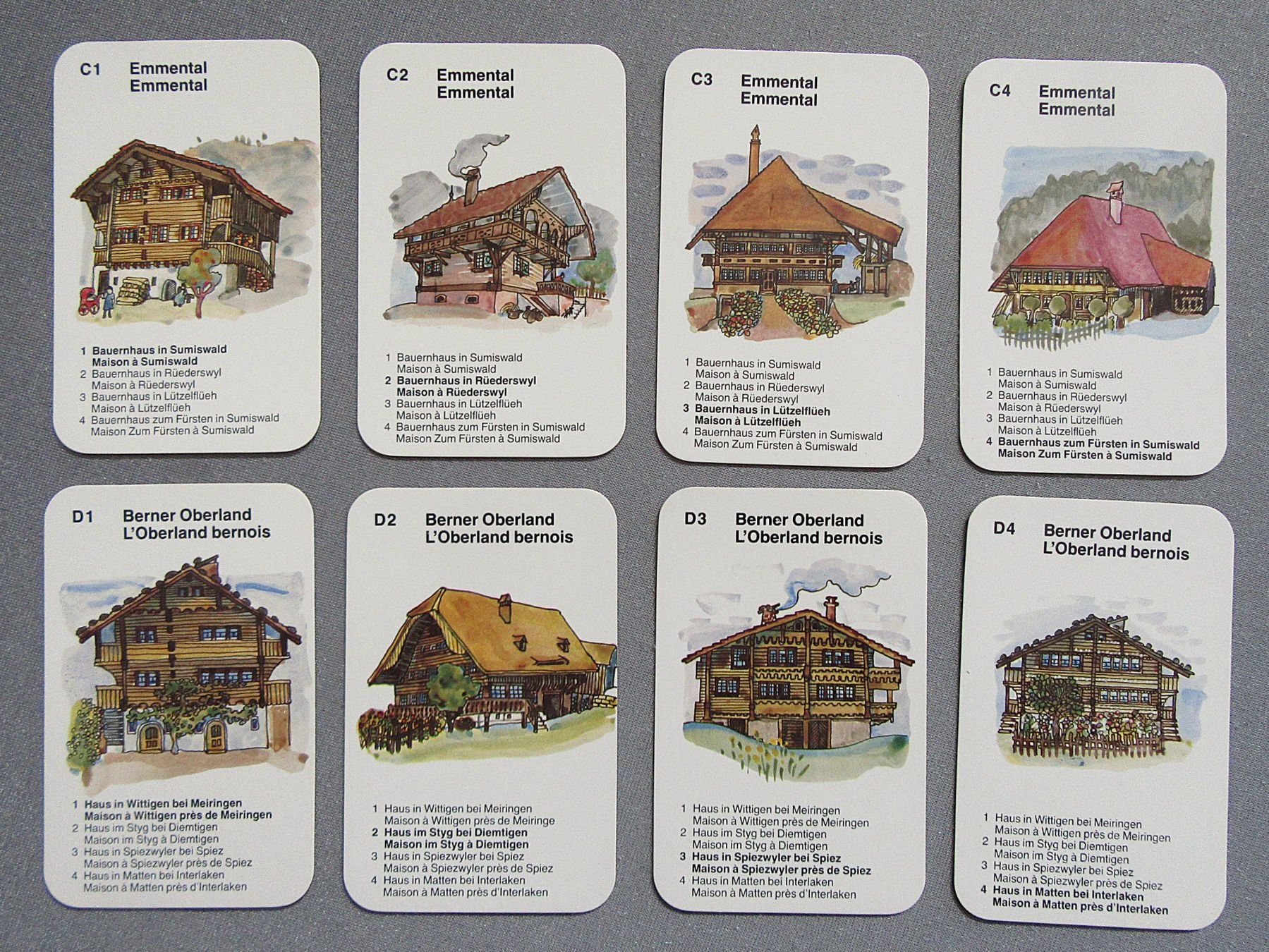 Giochi: Heidmük Quartett - Schweizer Bauernhäuser – Usato da Auenstein venduto da Padabimbim 3