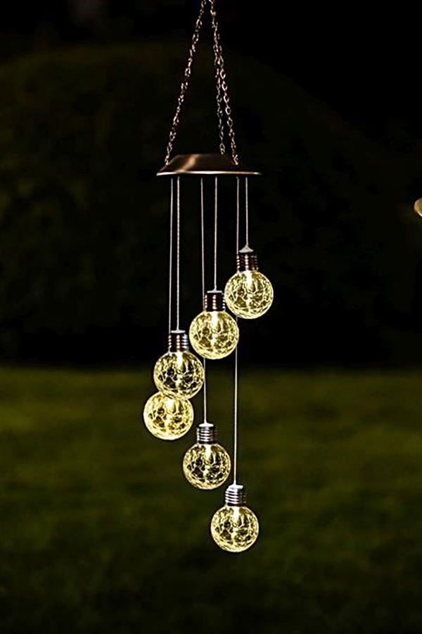Sonstige Dekorationen & Accessoires: Windspiel mit LED Solar Kugeln weiss – Neu und originalverpackt aus Wettingen von Swala 5