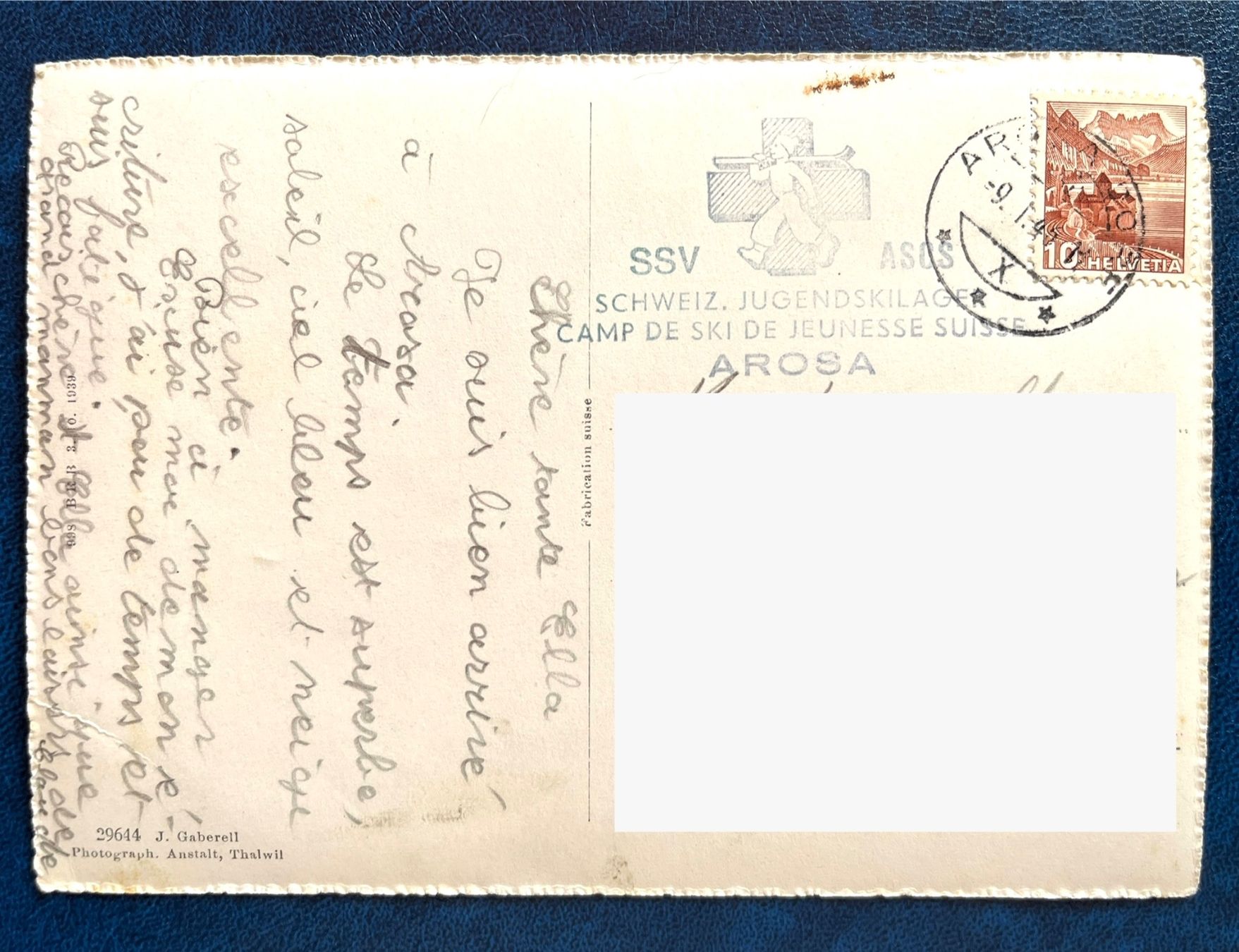 Cartoline postali: Arosa-Furka. 1947 – Usato da Renan BE venduto da johncactus 1