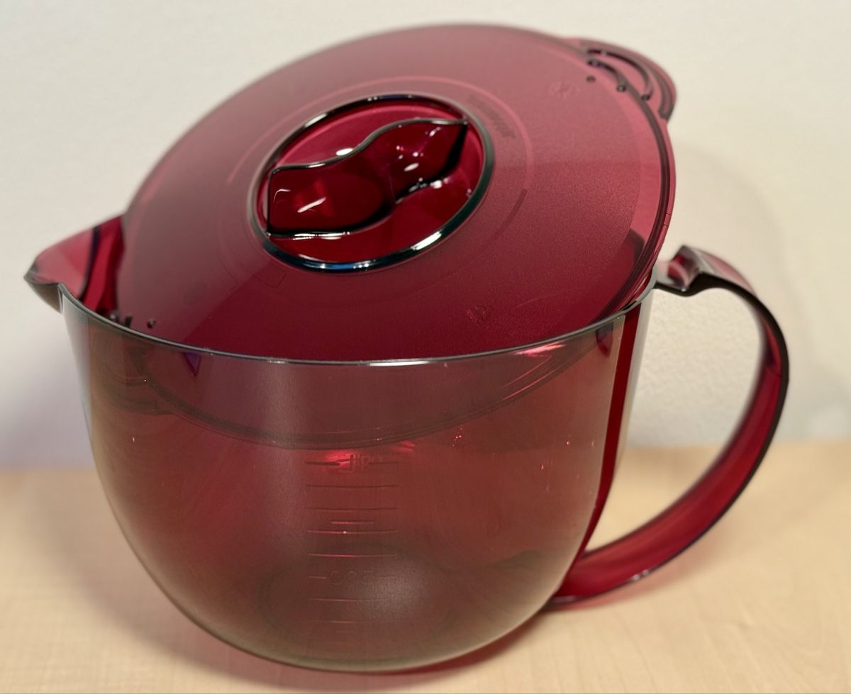 Tupperware Contenitori & Simili: Tupperware MicroCook Schüssel, bordeauxrot, neu! – Nuovo e nell'imballaggio originale da Worben venduto da Teddy112