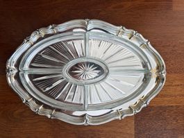 Ovale Platte mit 5 Glasschalen, Apéro Platte