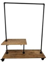 Garderobenständer / Kleiderstange Industrial (Holz & Metall)