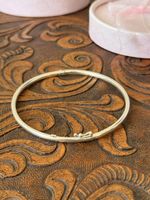 Neu - 950 Silber Armband rund mit Scharnierverschluss