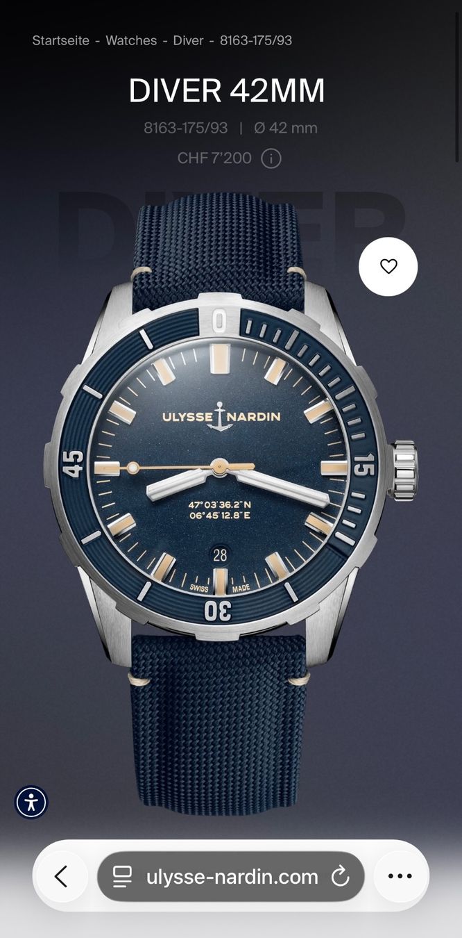 Ulysse Nardin Orologi: Ulysse Nardin Diver 42 Blue Fullset – Usato da Birsfelden venduto da Mynos 5
