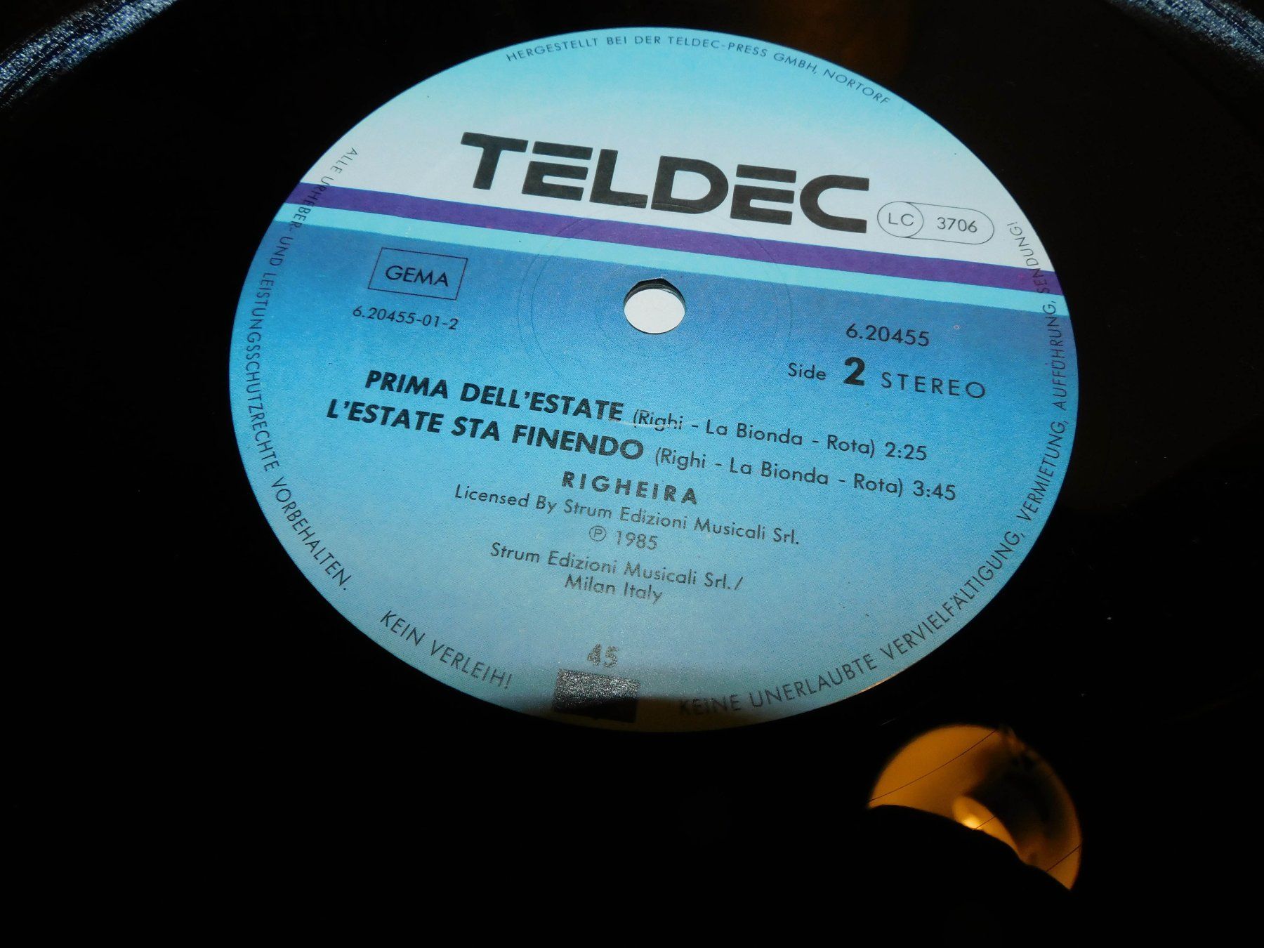 Dischi in vinile: Lp - Righeira-  Schallplatte 1985   Lp – Usato da Sursee venduto da 76 4