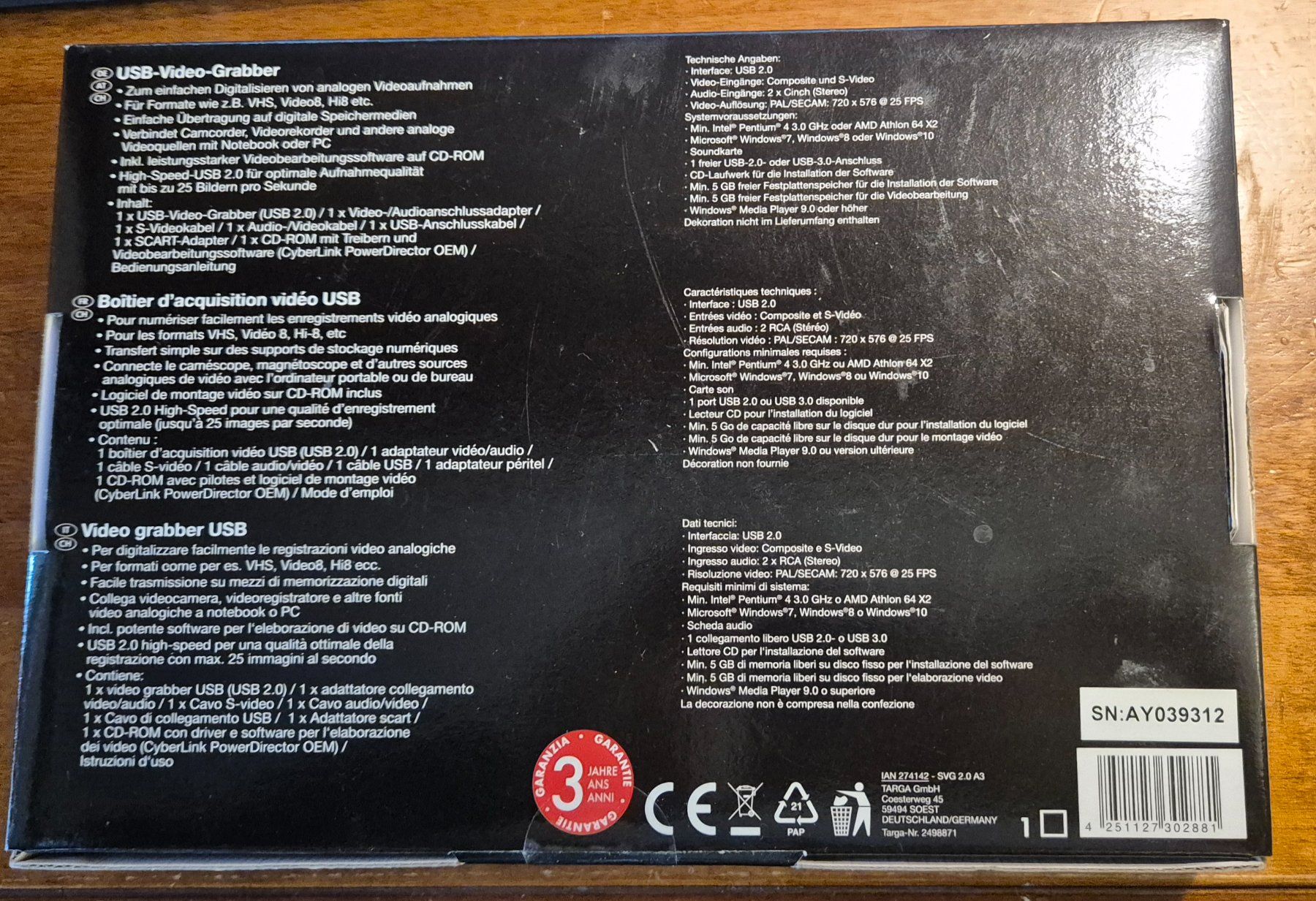 Convertitori: USB Video Grabber von Silvercrest – Usato da Neerach venduto da SilliS 1