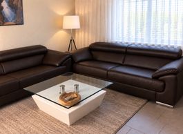 2 hochwertige Ledersofas in Braun – sehr guter Zustand