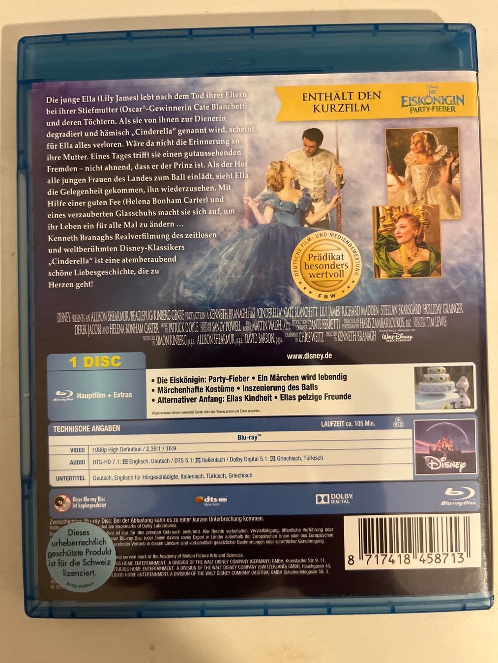 Tutti i DVDs: Disney | Cinderella (2015) Blu-ray – Nuovo (secondo la descrizione) da Sierre venduto da black.box 1