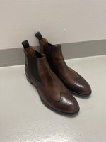 Stiefeletten braun Leder Grösse 39 Brogue Detail