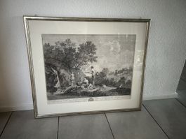 Sehr Schönes Bild, gerahmt, Blattsilber Rahmen.