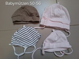 4 Baby Mützen 50-56