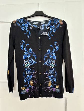 Stylish Versace Collection Knit Cardigan, Size Small
