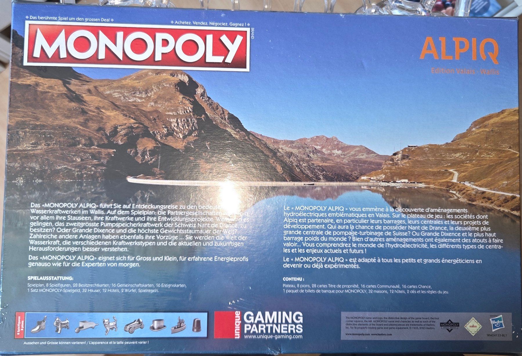 Hasbro Giochi: Monopoly Alpique Edition Valais - Wallis – Nuovo e nell'imballaggio originale da Gossau SG venduto da tenerife11 1