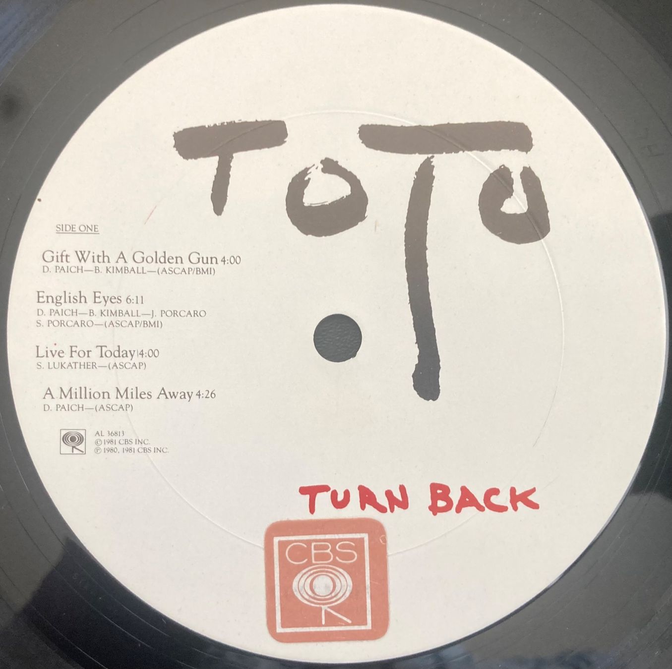 Vinyles: TOTO - TURN BACK – D'occasion à Poliez-Pittet par Newtown-Records 3