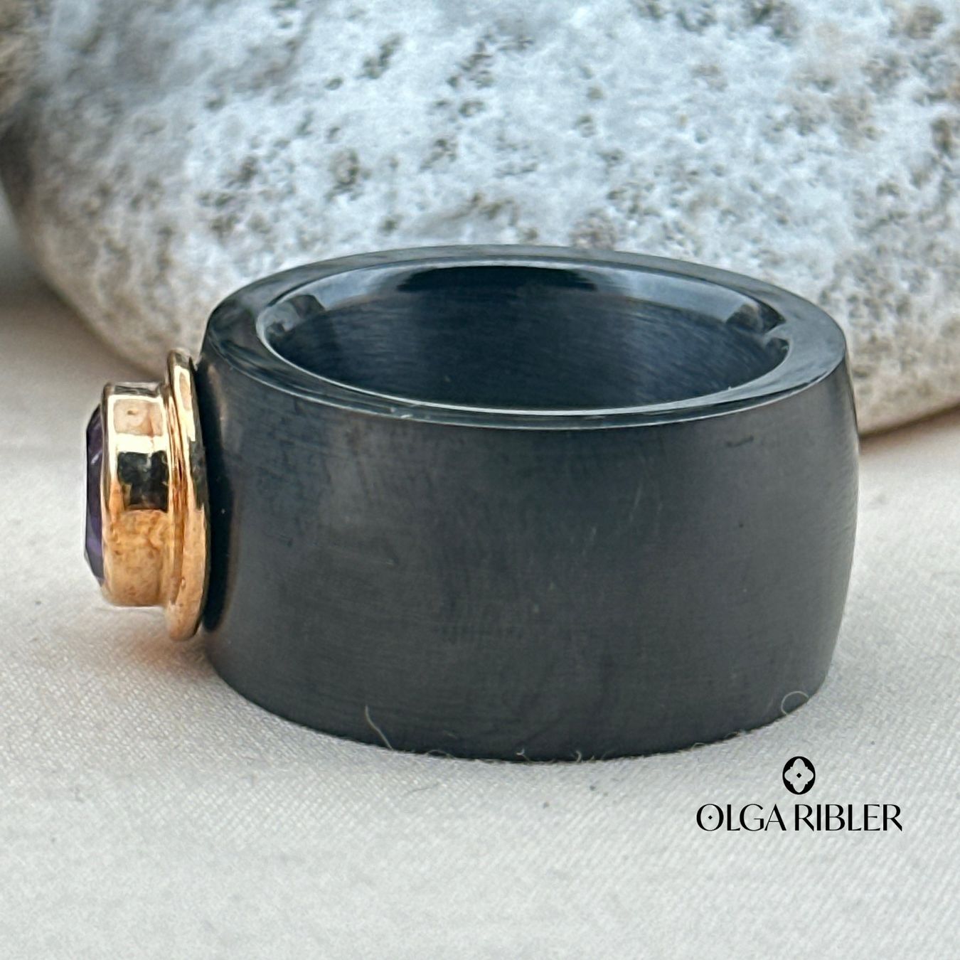Olga Ribler Ringe: Edelstahl Ring mit Amethyste Ringgrösse 58 – Neu (gemäss Beschreibung) aus Luzern von Schmuckoutlet 4