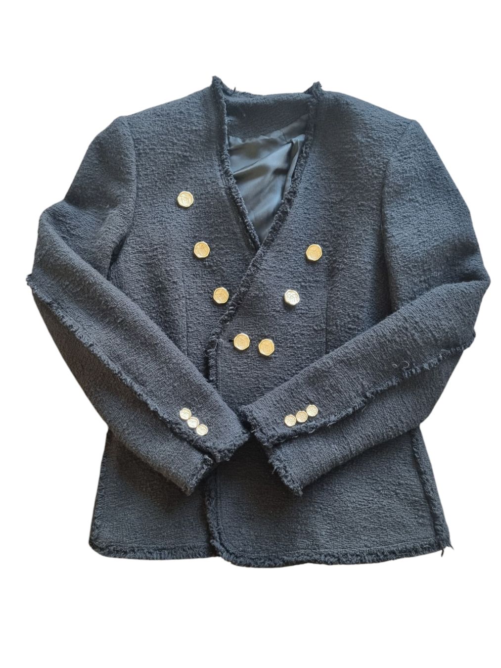 Zara Giacche: Tweedblazer schwarz von Zara Gr. 34 – Usato da Champlan venduto da acr_kkd5 1