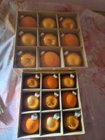 neu: 18 Weihnachtskugeln Glas orange glänzend und matt