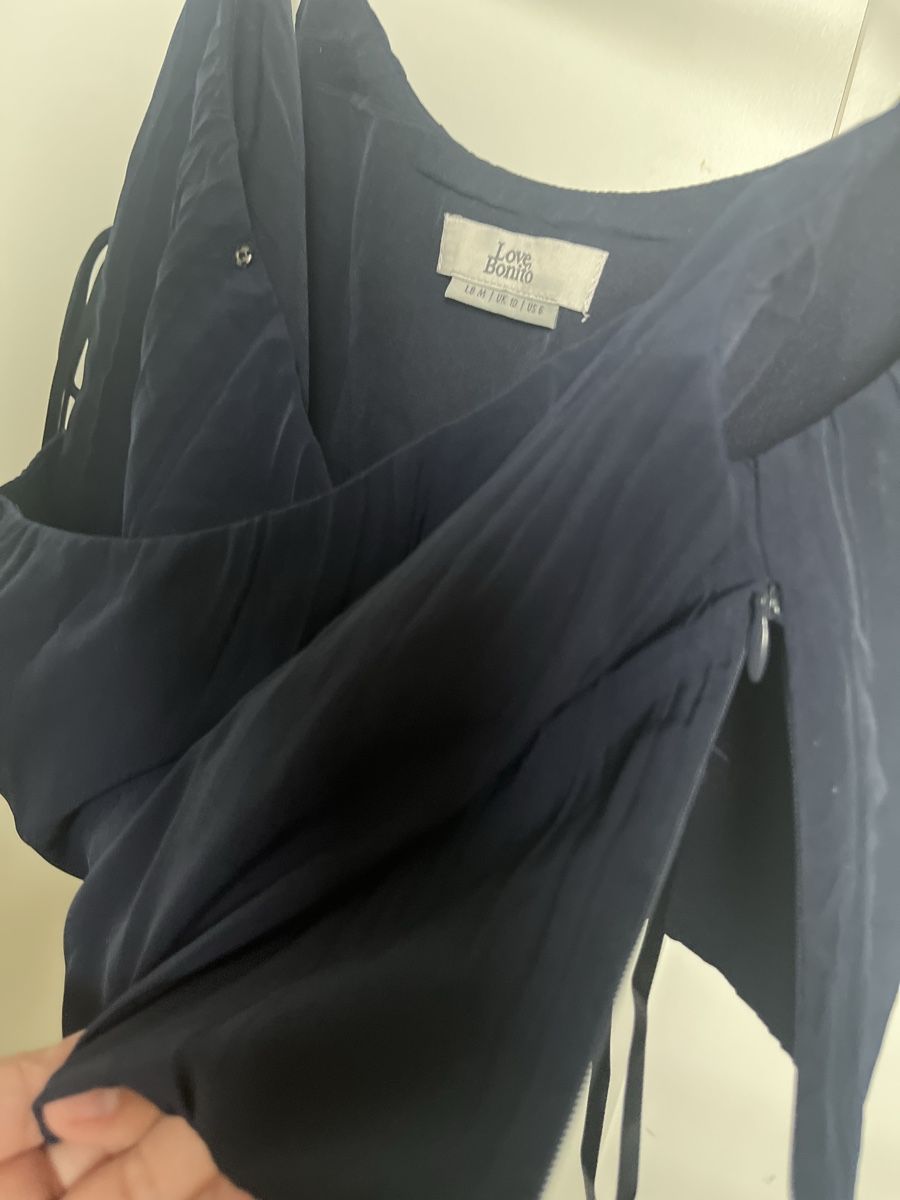 Top: Love Bonito Crinkled Wrap Top – Nuovo (secondo la descrizione) da Bülach venduto da Sunshine2359 2