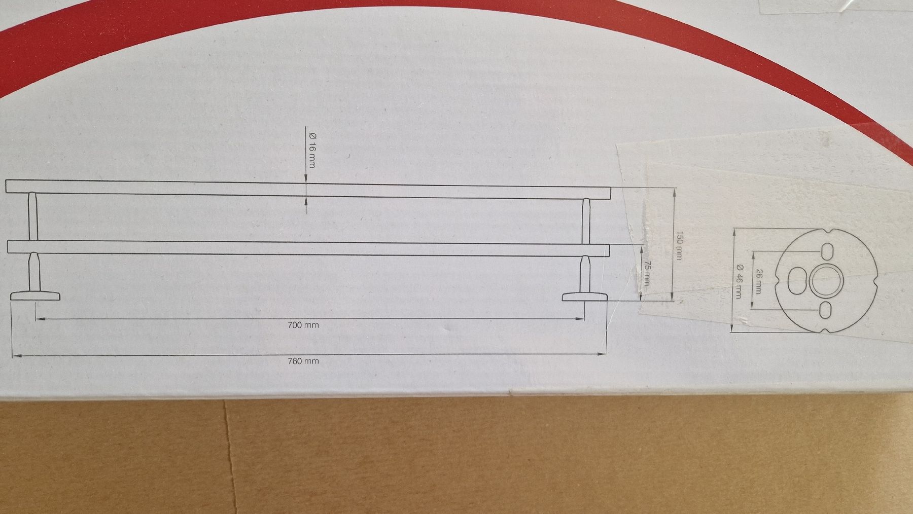 Portasciugamani: Badetuchhalter doppelt Chrom (60cm) – Nuovo e nell'imballaggio originale da Bern venduto da Sygma_Rim 1