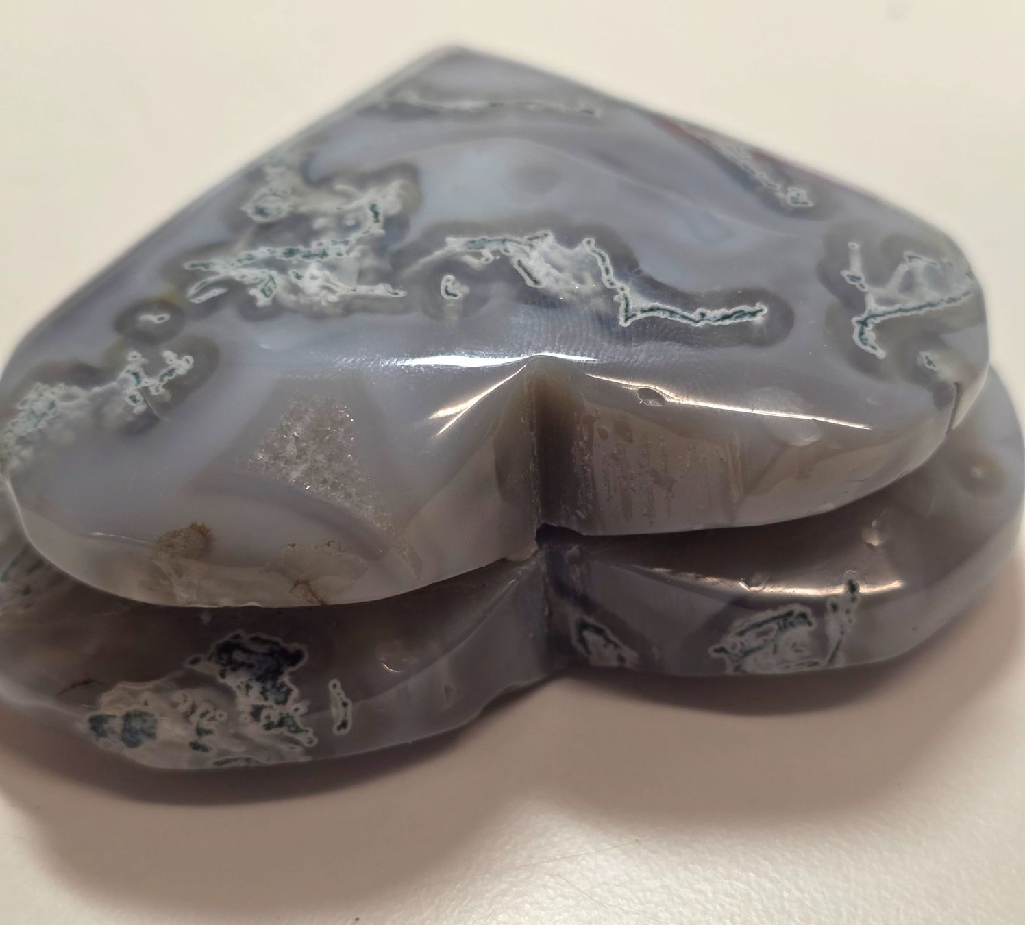 Minerali & Pietre curative: Moosachat Doppelherz 210g – Nuovo e nell'imballaggio originale da Matzingen venduto da Shay_Crystalz 2