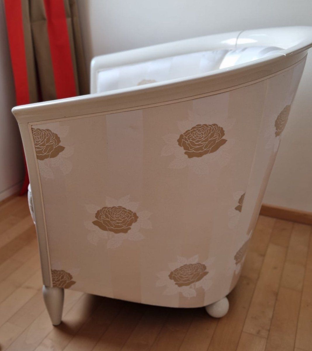 Poltrone: Designer Sessel, aus Lack und Stoff – Usato da Kreuzlingen venduto da stella109 2