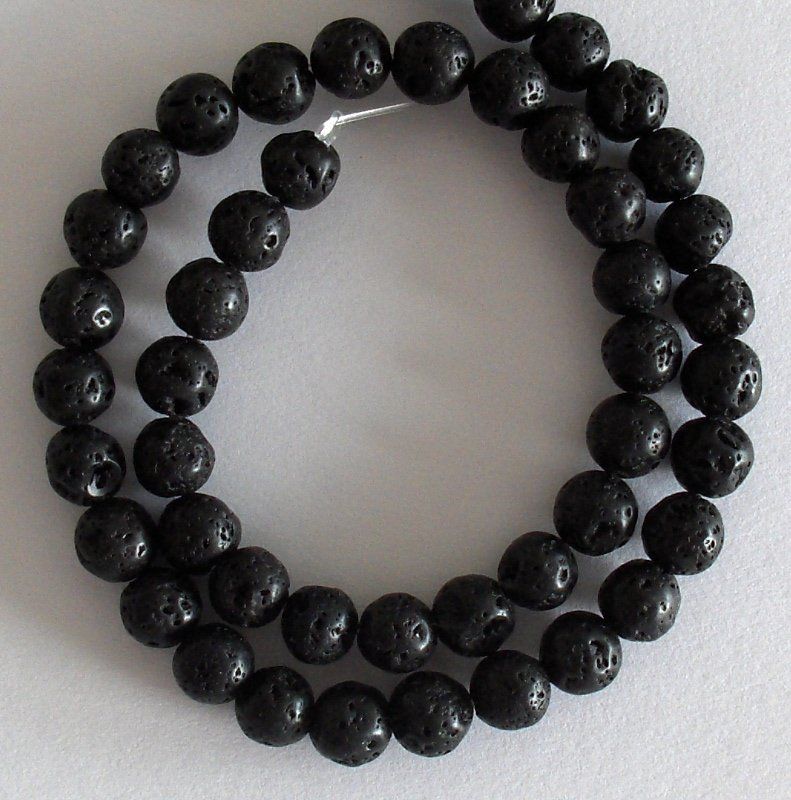 Minerali & Pietre curative: Sonderverkauf: Lava Beads, ca. 6mm, Strang – Nuovo e nell'imballaggio originale da Rümlang venduto da 21f