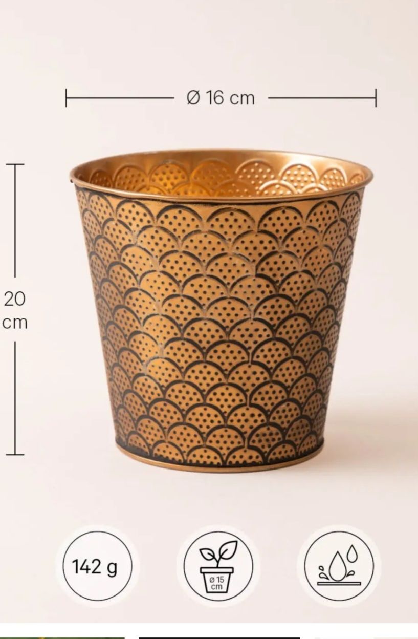 Vasi per fiori: Blumentopf / Übertopf, Kupferfarben mit Orient-Muster – Nuovo (secondo la descrizione) da Boswil venduto da FabiienneM 2
