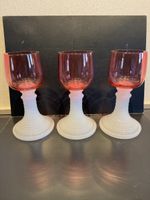Antike Römer Kristall Gläser / Sockel Opal Glas