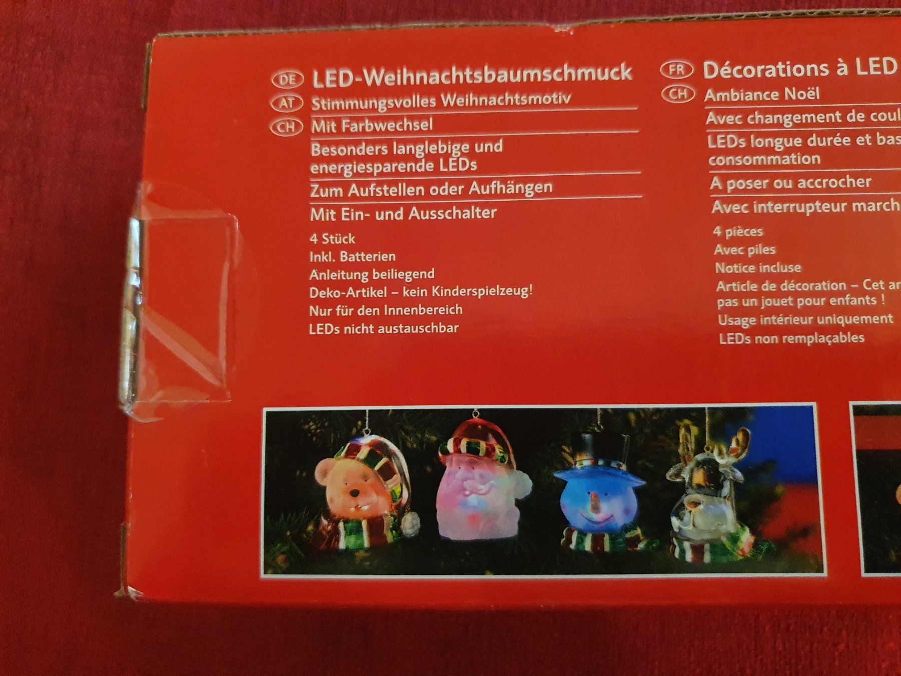 Tutte le decorazioni: LED Weihnachtsfiguren 4er-Set – Christbaumschmuck & Deko OVP – Nuovo e nell'imballaggio originale da Abtwil AG venduto da MaVo.0710 5