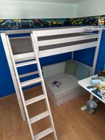Flexa Hochbett mit Bücherhängeregal, Regal und Sofa Classic