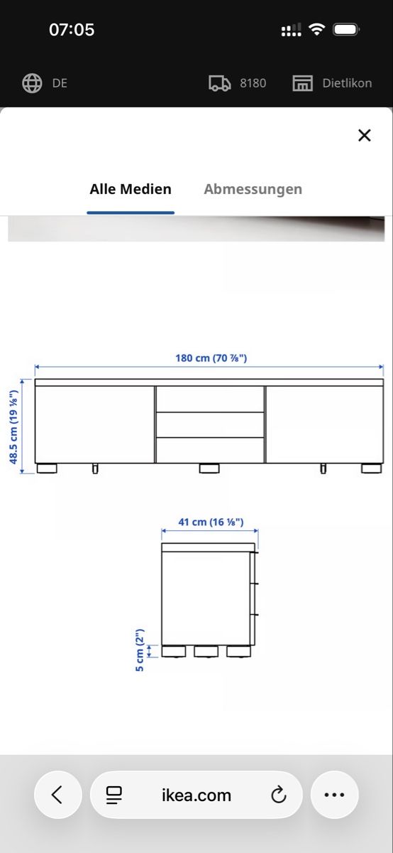 Ikea Mobili TV: Ikea besta burs TV Möbel – Usato da Glattfelden venduto da 01Diamond 4