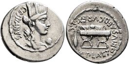 M. PLAETORIUS M.f. CESTIANUS silver denarius