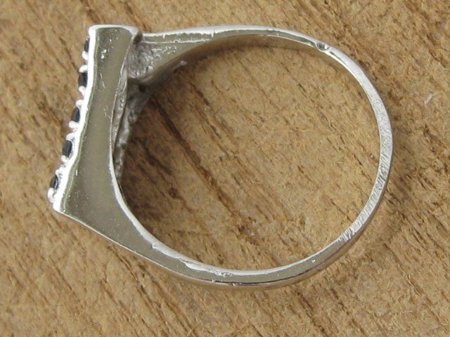 Anelli: Vintage Ring Silber 800 Steinchen blau / Gr. 56 – Usato da Ermatingen venduto da Decovin 7