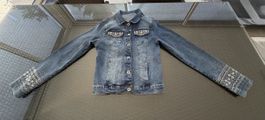 Neue Jeansjacke mit glitzer