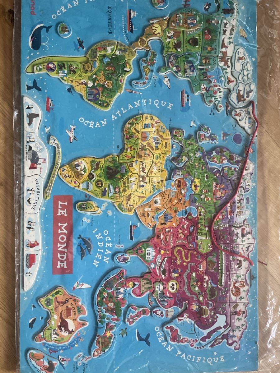 Janod Puzzle: Puzzle éducatif Janod "Le Monde" - Super état – Usato da Chigny venduto da ore_pv7g 1