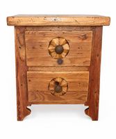 Table de chevet Alpage, vieux bois, Bois de l'Ours