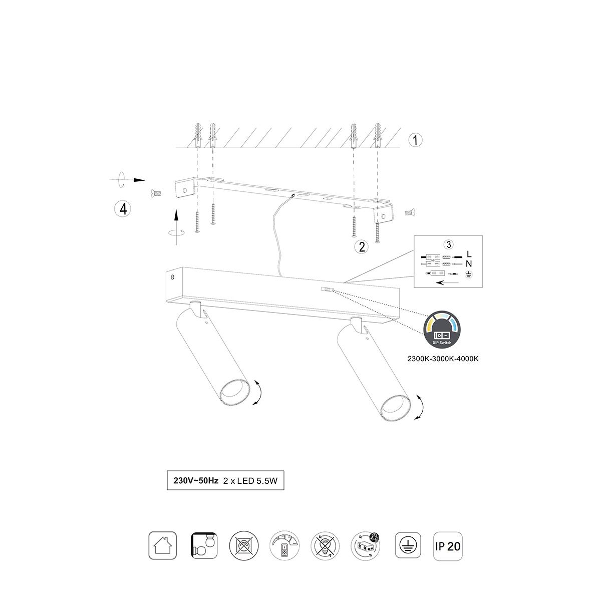 Lampen: LED Strahler, 2 Spots, 26 cm x 13 cm – Neu (gemäss Beschreibung) aus Kreuzlingen von Smart-Light 7