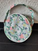 Kosmetiktasche / Necessaire mit Blumendruck