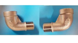 10x Fitting Einschraub-/Aufschraubwinkel 90° 1/4-1/4